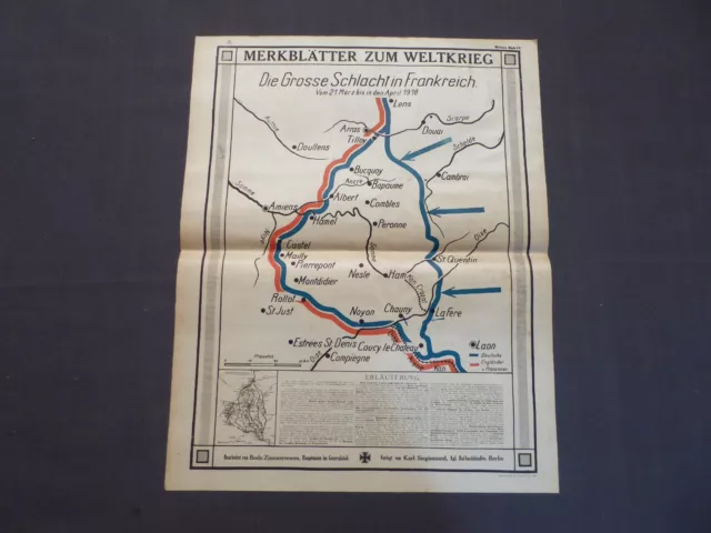 Merkblätter zum Weltkrieg, Westen Blatt 22, Die grosse Schlacht in Frankreich