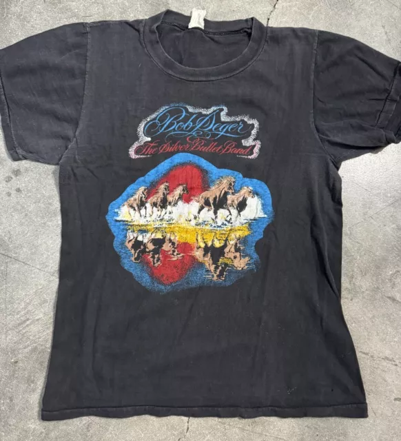 Tru Vintage 1980s Bob Seger And The Silver Bullet Band Horse T Shirt Size Small