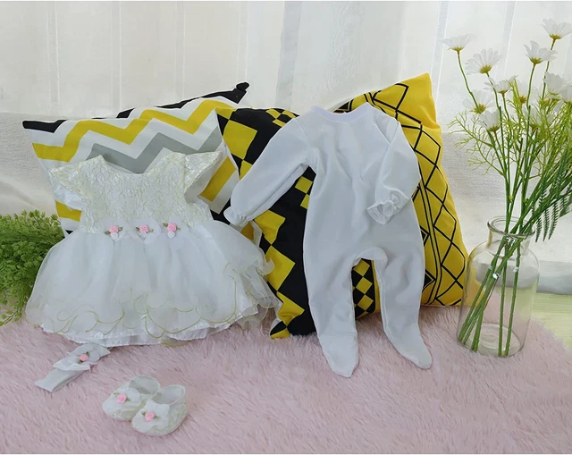 Reborn Dolls Clothes for 17-20 Inch Baby Doll Newborn Girl Dolls Jumpsuit Outfit