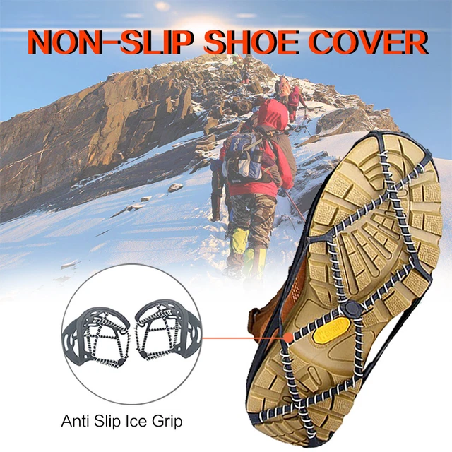 Botines de tracción para caminar para caminar sobre zapatos botines antideslizantes agarre de hielo nieve