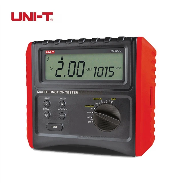UNI-T UT529C DIGITAL Earth Tester Multifunctions Insulation Resistance ...