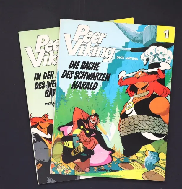 PEER VIKING SC Humor Comic Album Nr. 1+2 Carlsen Verlag Dick Matena 1. Auflage