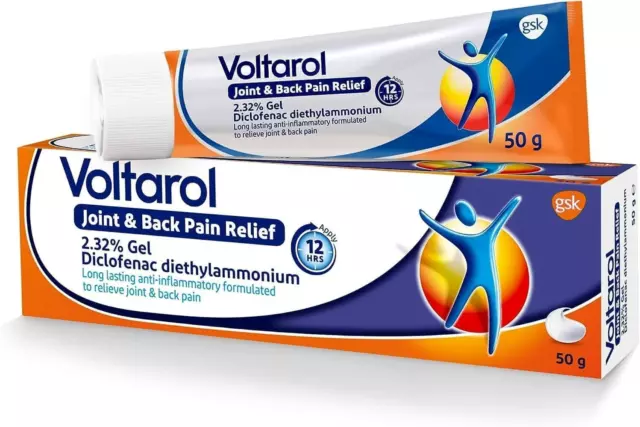 Voltarol Pain Relief Gel, 12 Hour Joint Pain Relief 2.32% Gel packaging may 50 g