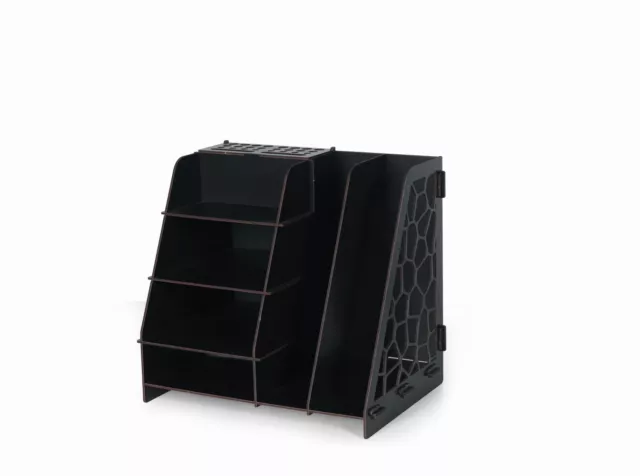 Veroni Desk Organizer Pen Holder for Home Offices, compatible with A4, Black