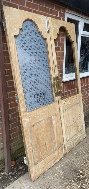 Antique Period Double Doors French Doors Wooden Pair Of Doors 6