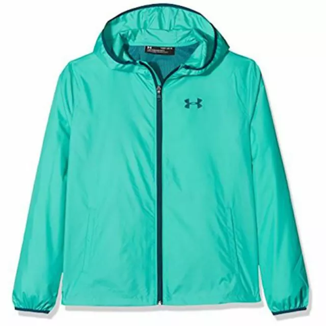 Giacca da calcio jogging sportiva Under Armour ragazzo impermeabile corsa con cerniera