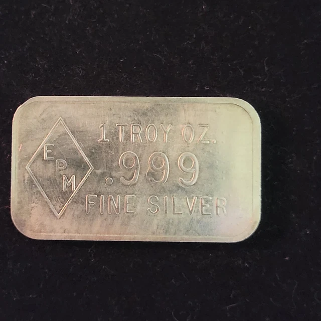 Vintage EPM **Eastern Precious Metals**  1oz .999 Fine Silver Bar