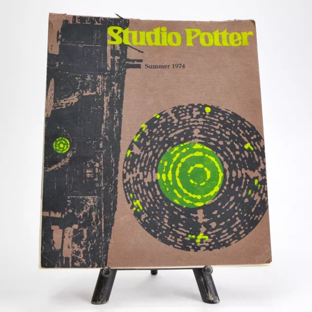 Revista de cerámica vintage ""Studio Potter"" verano 1974, acristalamiento de un fuego, hornos
