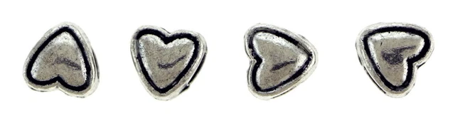Metal Spacer Heart Shaped With 4mm Hole SPMT24