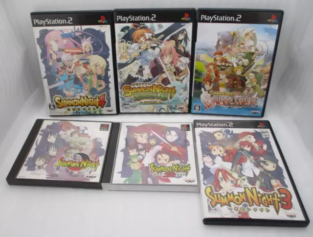 PS1 Summon Night 1 2 & PS2 summon night 3 4 EXTHESE GRANTHESE 6Games Japan