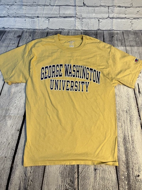 Champion George Washington University T-Shirt Mens Size M Medium Graphic Yellow