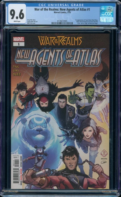 War of the Realms: New Agents of Atlas #1 CGC 9.6 several 1st appearances