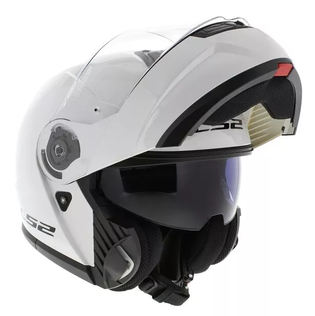 Casco Moto Ls2 Modulare Apribile Ff908 Strobe 2 Ii Bianco White Gloss Ece 22.06