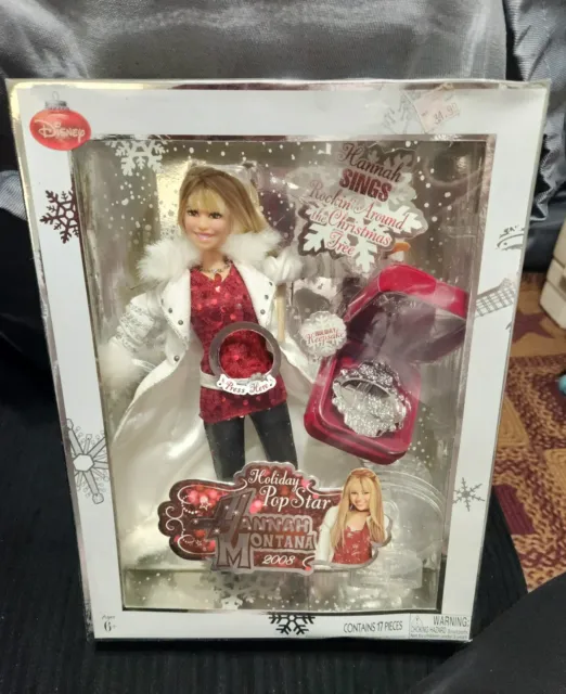 2008 Holiday Pop Star Hannah Montana Doll (Never Opened) Toys R Us Exclusive