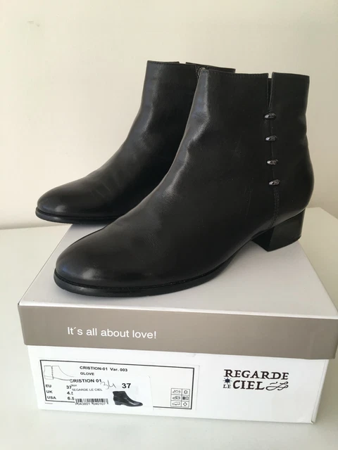 Bottines Cuir Noir Pointure 37 Marque Regarde Le Ciel Excellent Etat