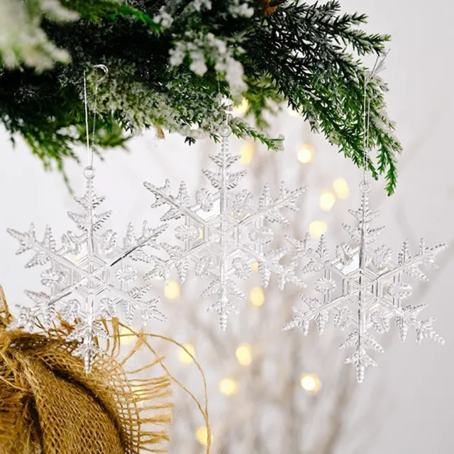 Sparkling Christmas Tree Decoration with Icicle Elk Snowflake Pendants