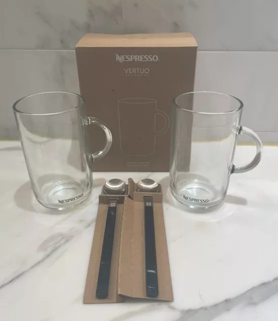 Nespresso Vertuo Espresso Coffee Glass Cup with Saucer New with Box – I  Love Characters