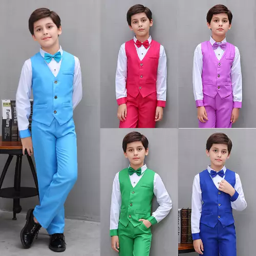 4 pz gilet formali bambini ragazzi abiti bambini set abiti per bambini abiti da sposa prestazioni