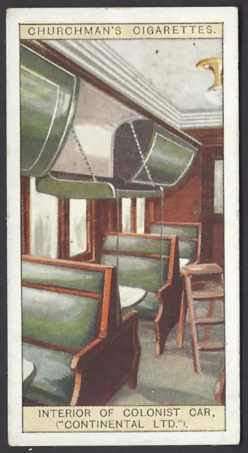 Churchman - Famous Railway Trains - #11 Interior, Colonist Car, The Continental
