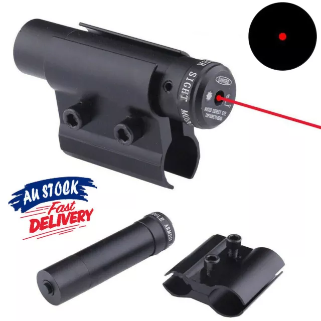75mm Red Dot Laser Sight Rail Gun Mount Tactical Scope Beam Light For Hunting AU