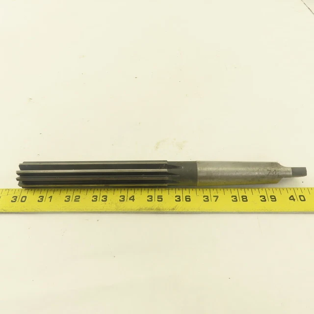 1.0025 Straight 10 Flute Reamer MT3 Morse Taper Shank 5-1/2" Flute Length
