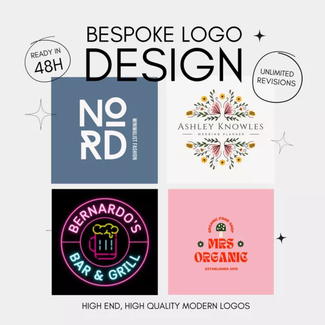 Custom Logo Design Service, Bespoke High Quality Business Logo Design Service