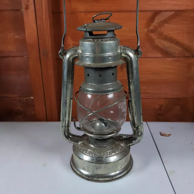 Vintage Feuerhand 275 Baby Hurricane Lamp Storm Lantern West Germany