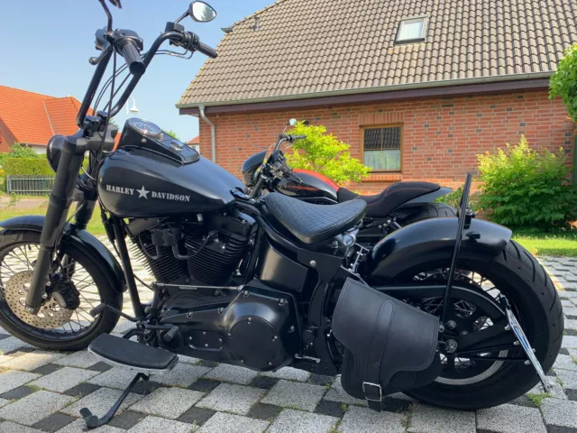 Ledertasche HADES schwarz tasche passend für Heritage Breakout Harley Davidson