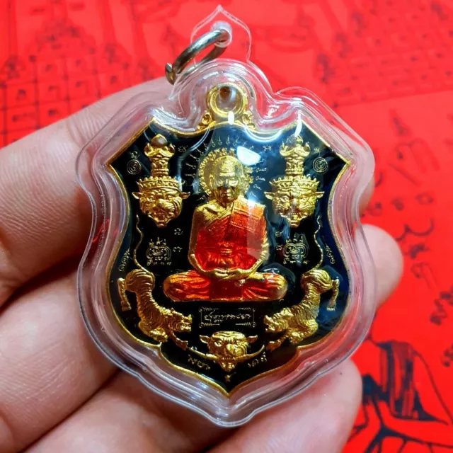 Lersi Tiger Samingprai Pendant LP Pat Talisman Medal Mantra Thai Buddha Amulet