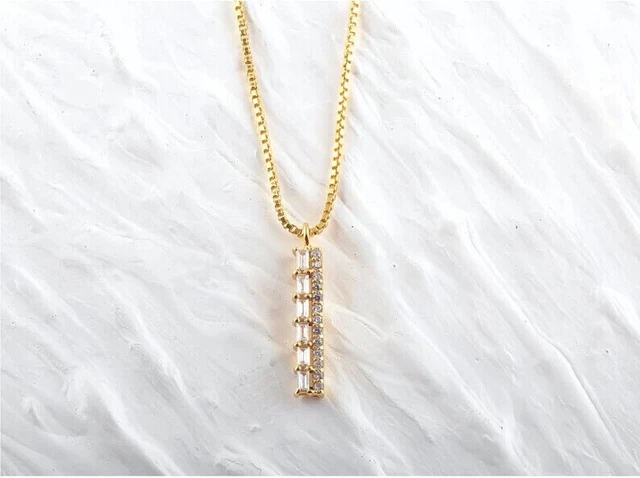 3 Ct Emerald Cut Lab-Created Diamond Pendant Chain 14k Yellow Gold Plated 3 Ct Emerald Cut Lab-Created Diamond Pendant Chain 14k Yellow Gold Plated
