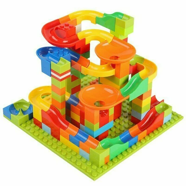 84-504PCs Marble Run Race Construction Maze Ball Track Building Block Kids Toy