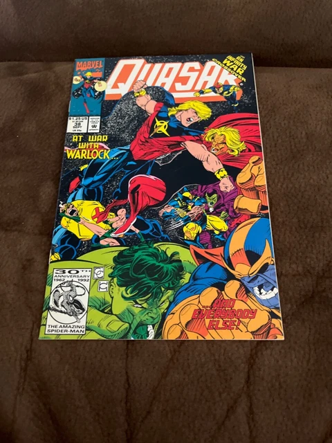 Quasar #38 (1992) Thanos App! - 9.0 Very Fine/Near Mint (Marvel)