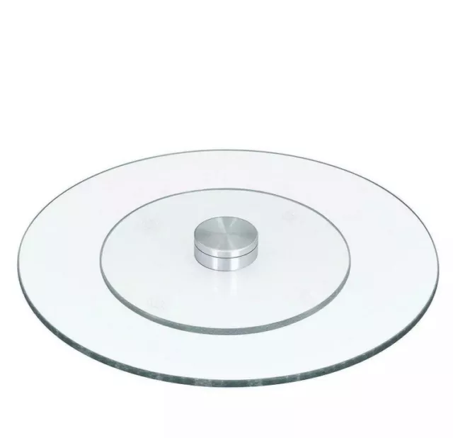 Tempered Glass Lazy Susan Rotating Turntable Serving Tray Cake Decorating Plate