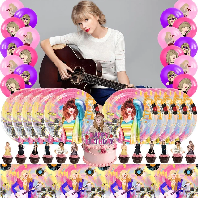 TAYLOR SWIFT BIRTHDAY Party Decorations Balloons Plates Cake Toppers
