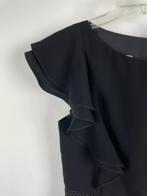 NEW SHOSHANNA - Hialeah Ruffle sleeveless black Jumpsuit 6, MADE IN USA 3