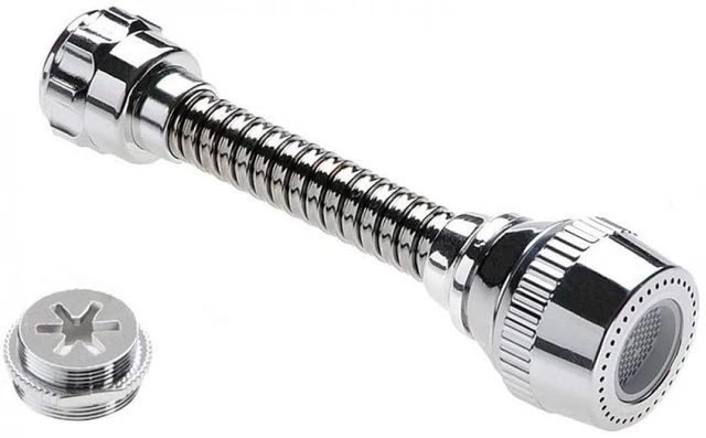 Rompigetto Rubinetto Lavello Cucina Con Manicotto E Doccetta, Idrobric, L 14 Cm,