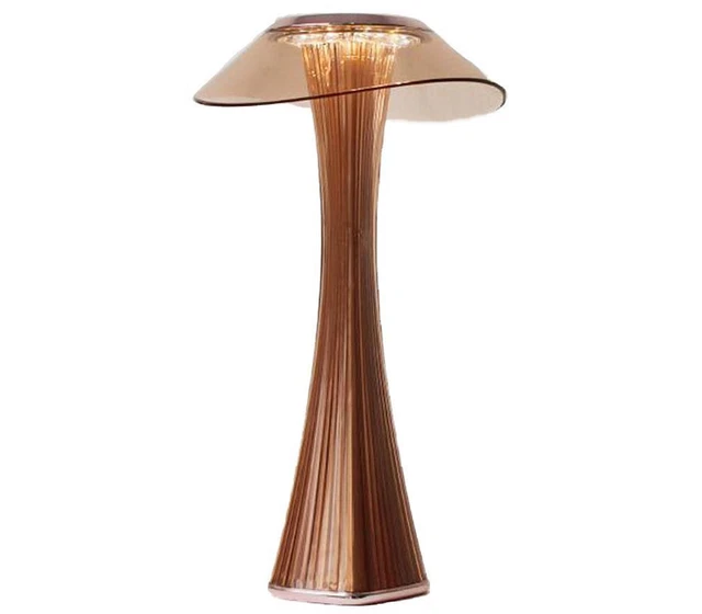 Lampada Da Tavolo LED Touch Ricaricabile USB Luce Slim Decorativa Bronzo Vintage