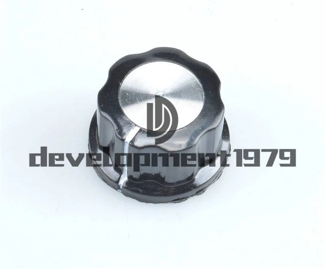 10Pcs Black Silver Tone 16mm Top Rotary Knobs for Potentiometer 6mm Dia.Shaft