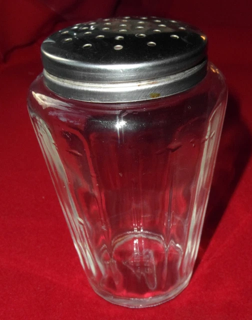 1960 Sucrier BMF en verre, saupoudreuse, avec bec verseur inox - Arts de la table