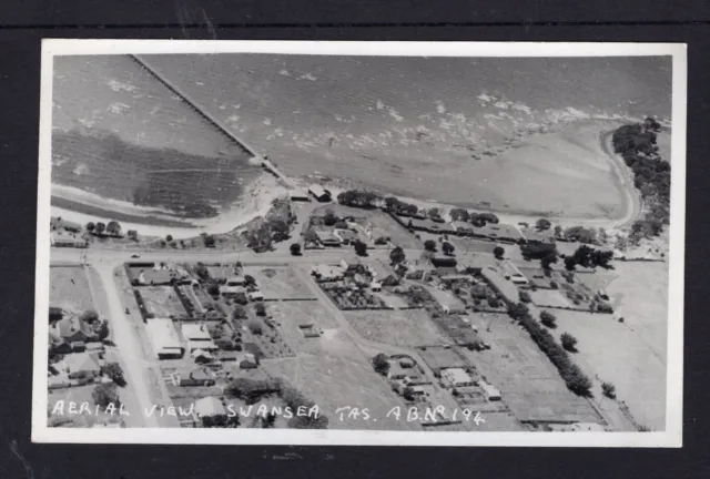 Tasmania circa 1950's ASH BESTER unused postcard aerial view of Swansea