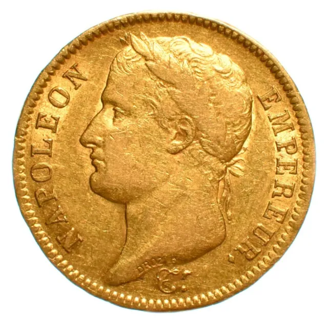 Napoleon I Gold 40 Francs or 1810 W Lille