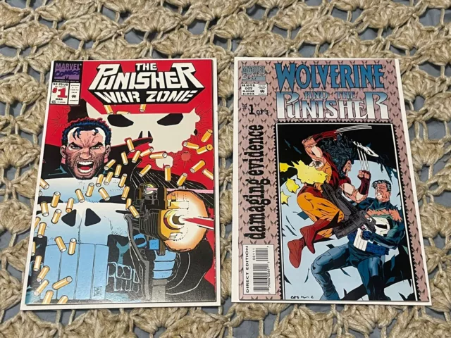The Punisher War Zone #1 Newsstand Wolverine Punisher 1 Damaging Evidence NM- NM