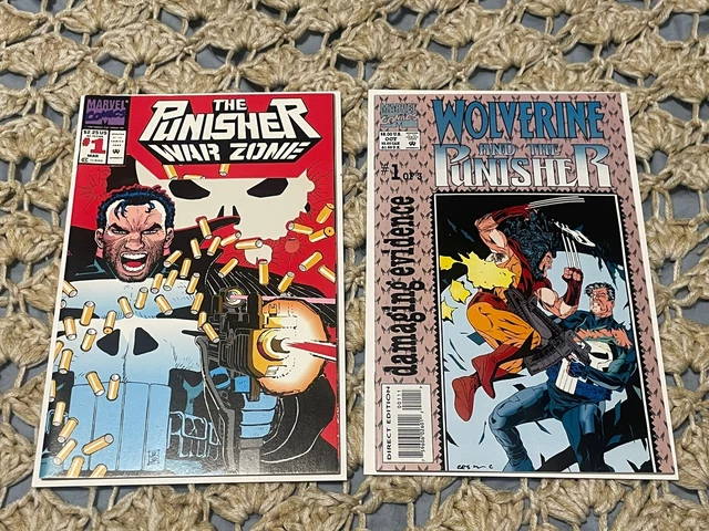 The Punisher War Zone #1 Newsstand Wolverine Punisher 1 Damaging Evidence NM- NM
