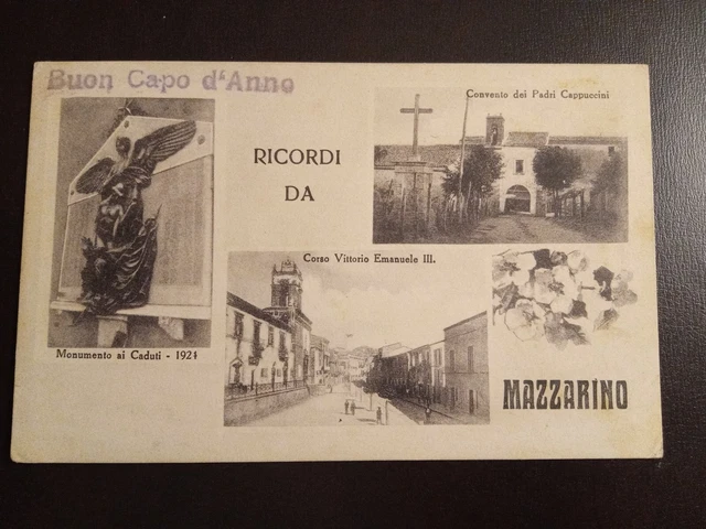 1920ca saluti da Mazzarino (Caltanissetta) - gruss vedutine