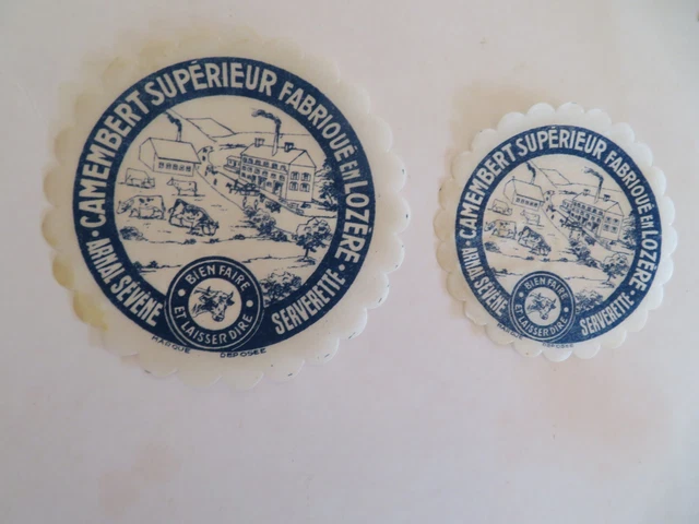 Lot n°26 de 4 anciennes étiquettes de camemberts fromage - Collection Lot n°26 de 4 anciennes étiquettes de camemberts fromage - Collection
