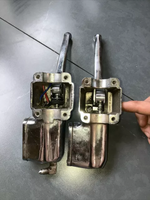 Vintage Harley Davidson Front Brake Clutch Master Cylinder Chrome Each