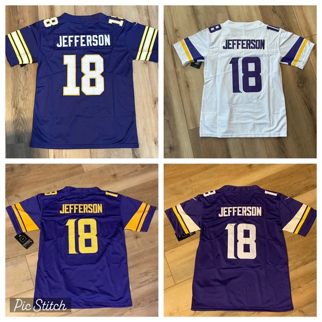 JUSTIN JEFFERSON OPOY Purple Vikings Kids Jersey, Size Youth Medium 10/