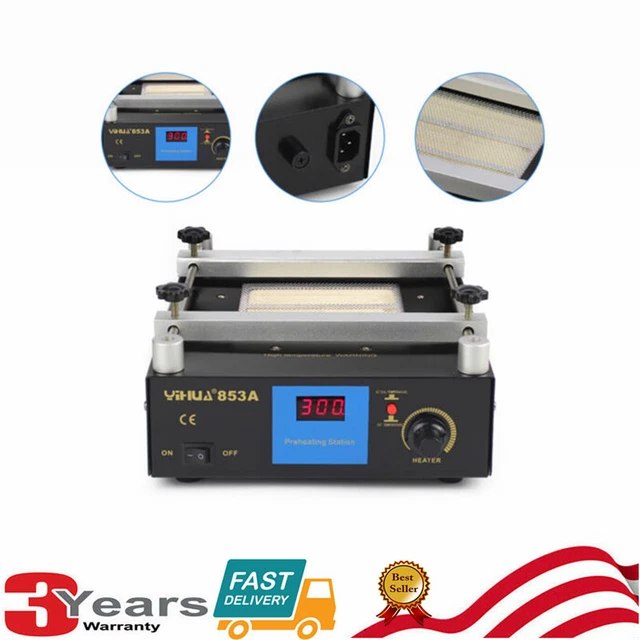 YIHUA SMD PCB Infrared Preheater Hot Plate Preheating Rework Station 853A 110V
