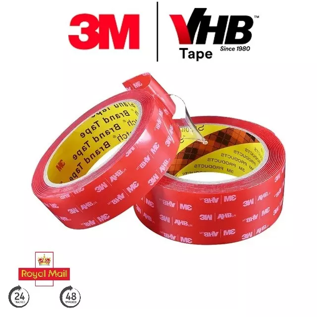 3M™ VHB™ Double Sided Tape Strong Sticky Heavy Duty Adhesive Tape Clear Roll