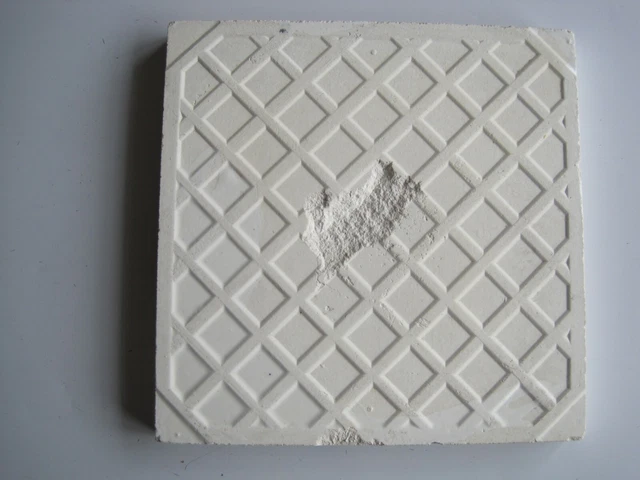 ANTIQUE 6" VICTORIAN MINTONS BLUE & WHITE EXOTIC FRUITS WALL TILE c1868-1900 2
